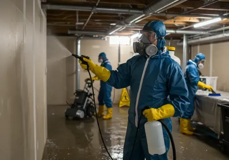 Basement Sanitization and Antimicrobial Treatment process in Beaver Dam, WI