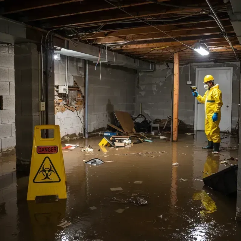 Flooded Basement Electrical Hazard in Beaver Dam, WI Property